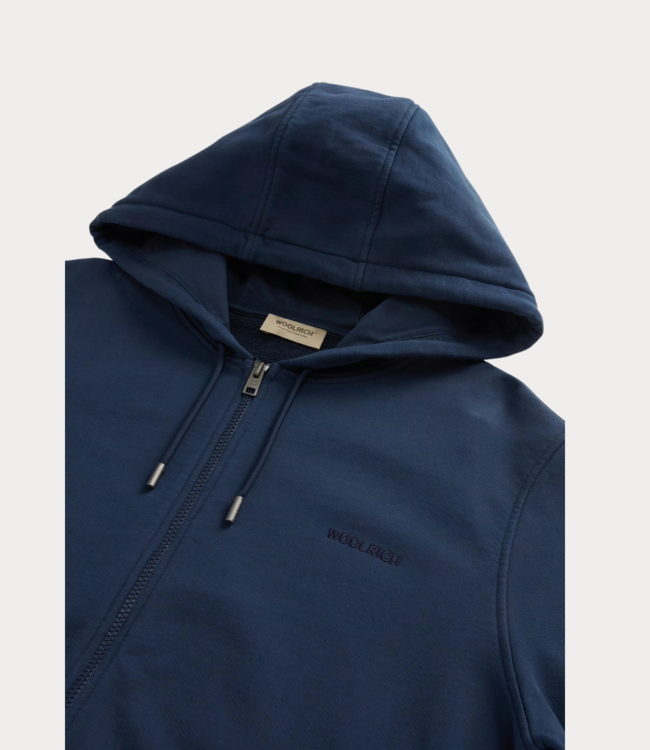 Woolrich Light fleece zip hoodie dream blue
