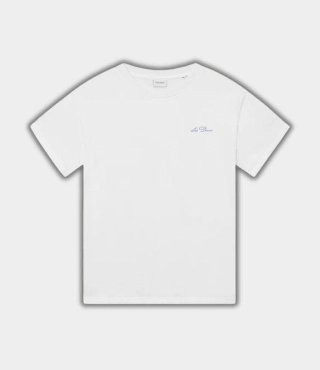 Les Deux Crew T-Shirt - Seasonal white xenon blue LDM101209-201479