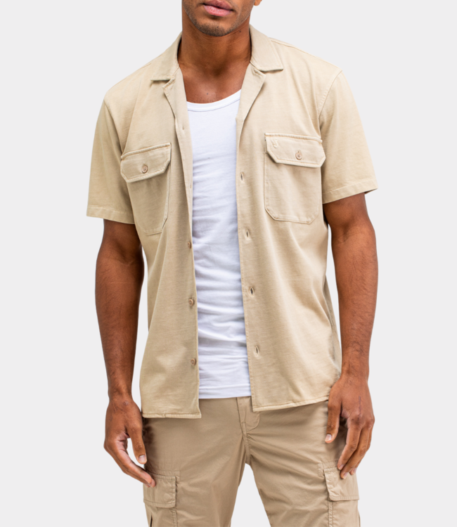 Butcher of Blue Mikey Work Shirt SS Stone Beige