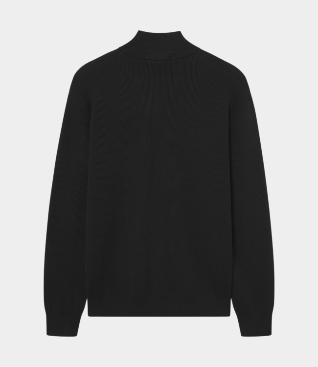 Foret Delta rib half zip black F4840-BLACK