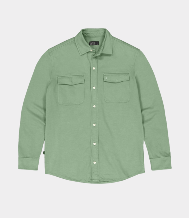Butcher of Blue Finn Pocket Jersey Overshirt Jade Green