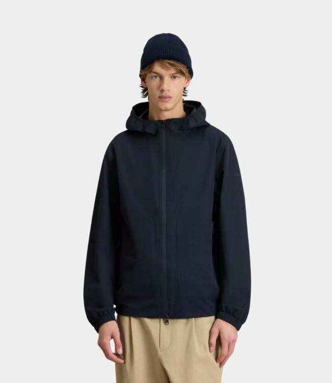 Woolrich Pacific two layers jacket melton blue CFWOOU1159MRUT4018-3989