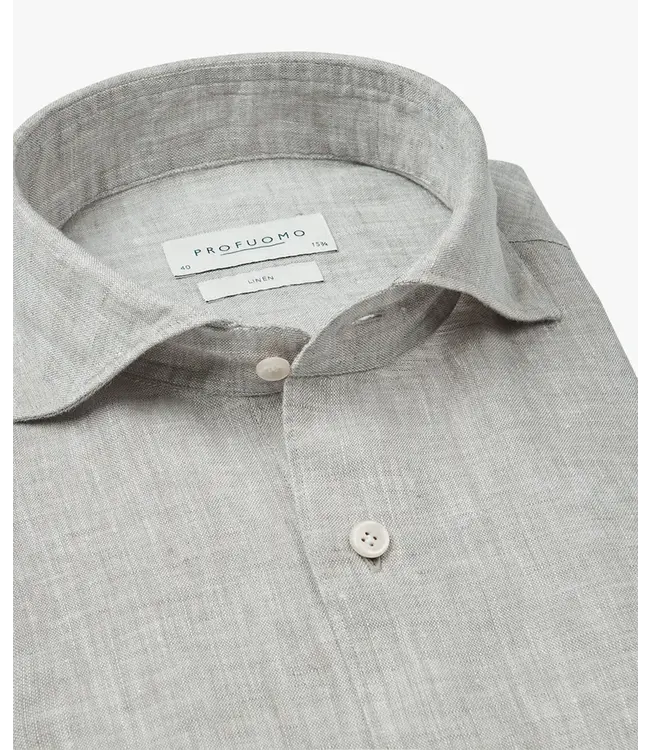 Profuomo Shirt l/s mid green PPWH10020J-GREEN