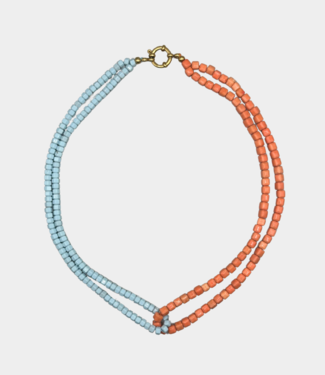 Bonnie Studios double blue necklace blue