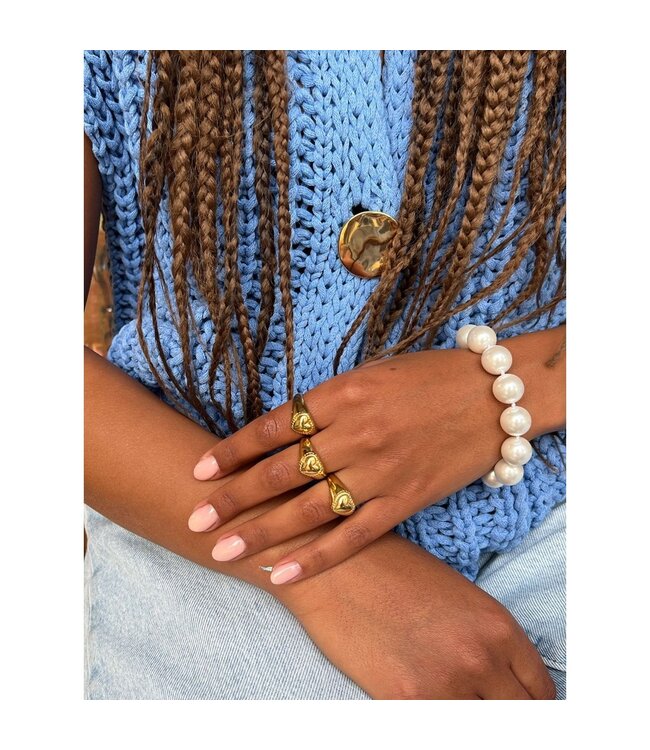 Bonnie Studios Fred big bracelet white BS530-white