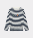 Olaf Stripe sans l/s tee white blue M990103-WHITE