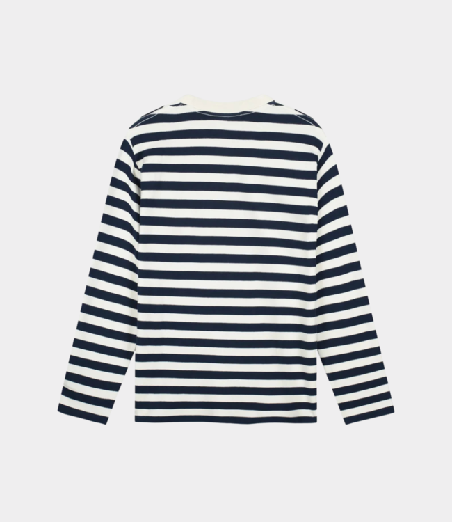 Olaf Stripe sans l/s tee white blue M990103-WHITE