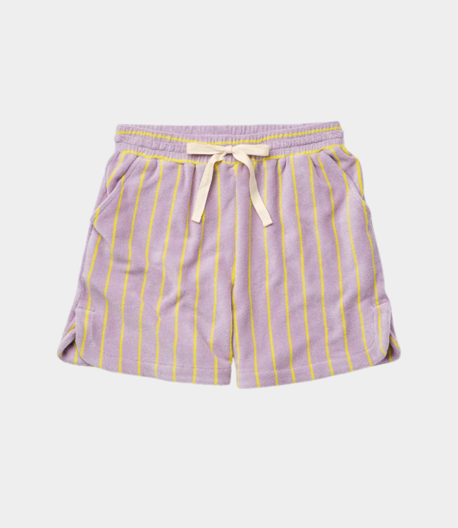 Bongusta Naram Gym Shorts lilac & neon yellow BON94-LILAC