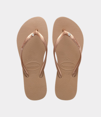 Havaianas Slim crystal ll rose gold