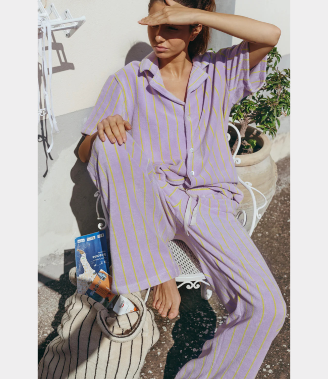 Bongusta Naram pants lilac neon yellow BON70-LILAC