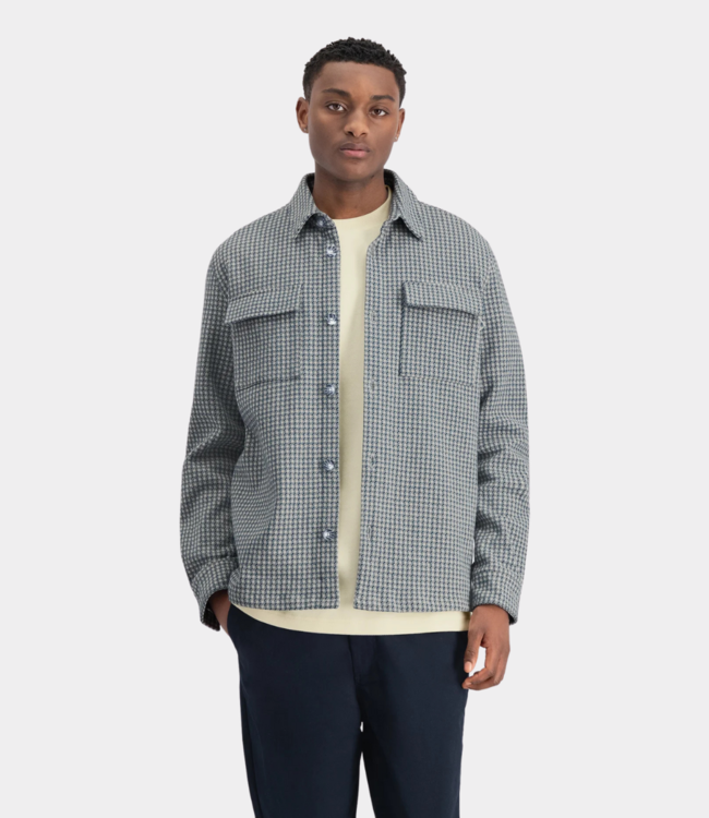 Law of the Sea Cloud check shirt denim blue 10048-306