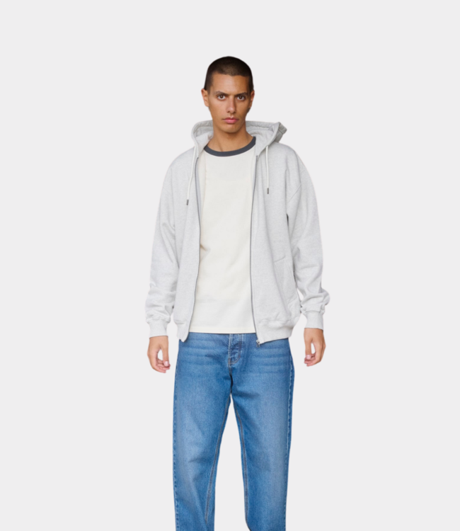 Foret Noon zip hood snow melange F4835-SNOW