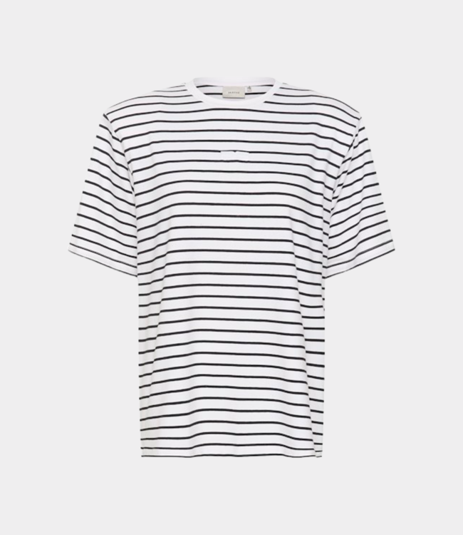 Gestuz  amurilly striped tee white black 10909343-106159
