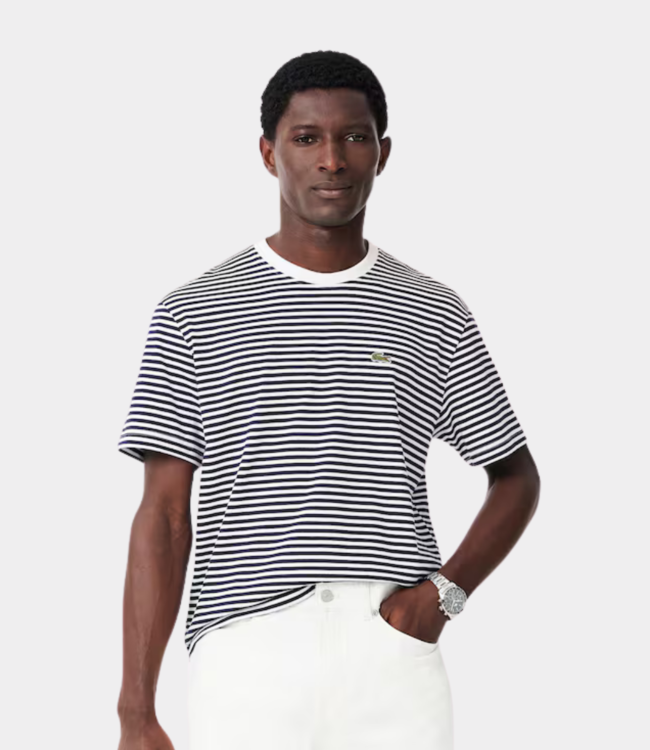 Lacoste Tee s/s white navy blue TH9749-522