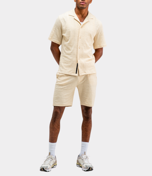 Butcher of Blue Ripley Structure Shirt Beige Grey