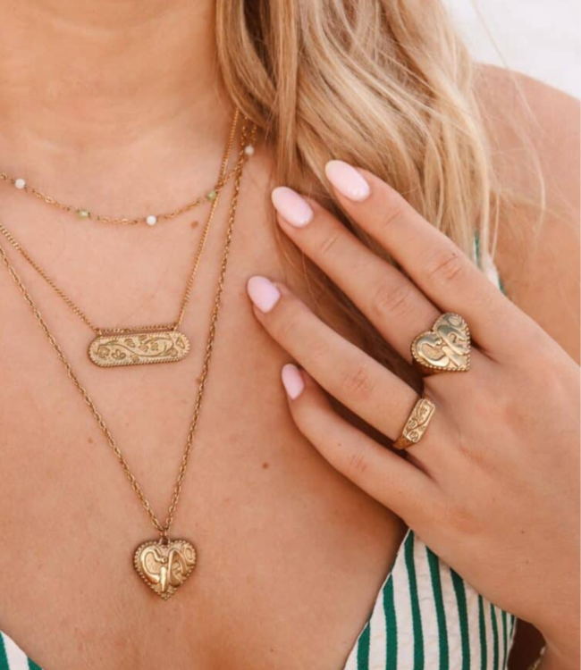 Label Kiki Flower market ring gold KR041-GOLD