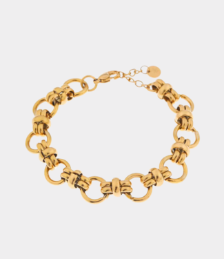 Label Kiki Big round bracelet gold