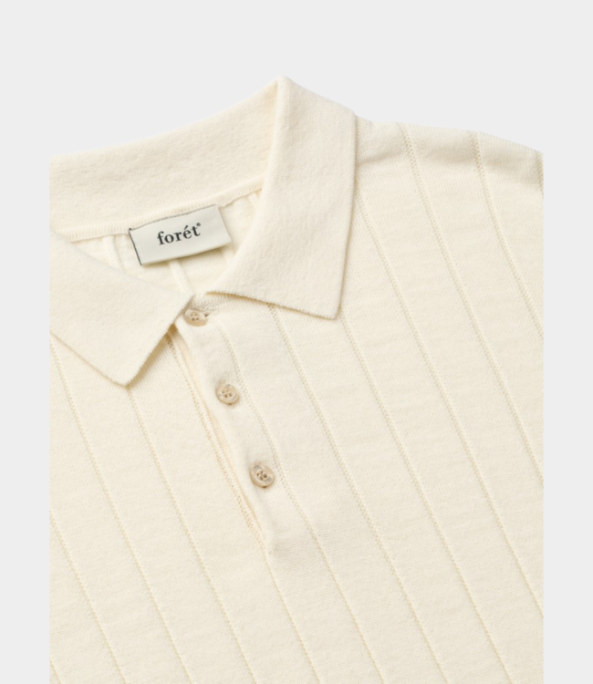Foret astern rib knit polo cloud F6035-CLOUD