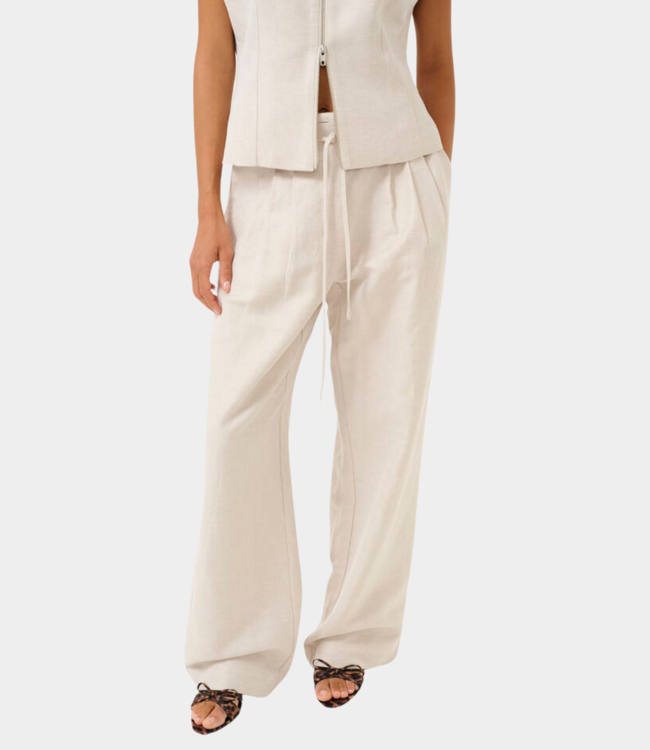 Karen By Simonsen Kbvia ro pants natural melange 10105476-1613101