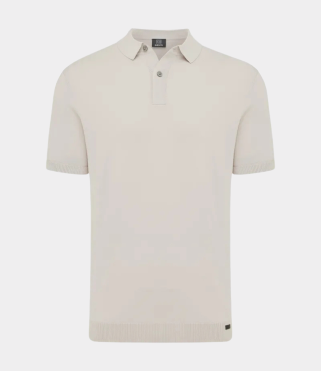 Genti Polo button s/s mid brown K2046-1260-044