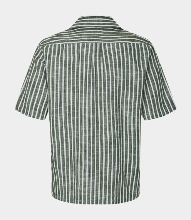 Samsoe Samsoe saoscar ap shirt 14246 climbing ivy stripe M24200074-CLR002192
