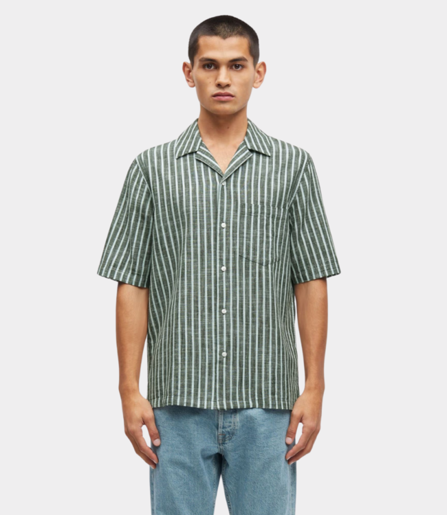 Samsoe Samsoe saoscar ap shirt 14246 climbing ivy stripe M24200074-CLR002192