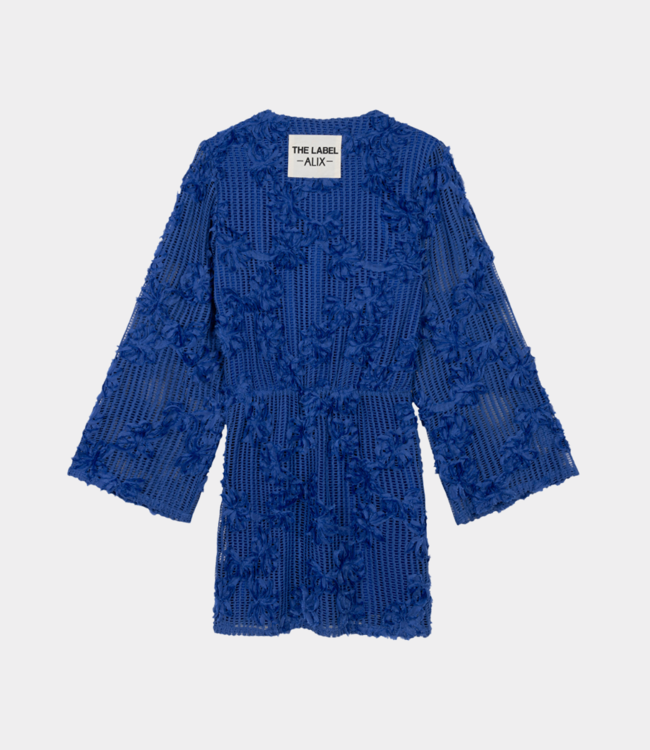 Alix the Label Tape lace dress cobalt – Stylish dress with modern fit
