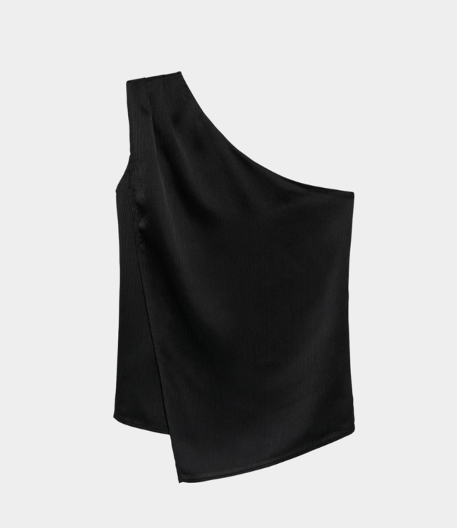 Catwalk Junkie Asymetric textured top Black 2502021403-100