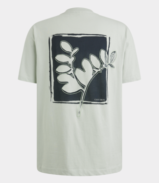 Cast Iron R neck tee s/s sky gray