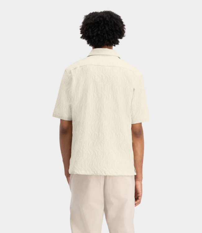 Law of the Sea stag jacquard shirt sand LAW-10198-808