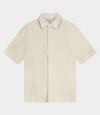 Law of the Sea stag jacquard shirt sand