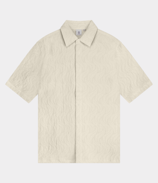 Law of the Sea stag jacquard shirt sand LAW-10198-808