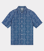Law of the Sea alpha embroidered shirt denim blue