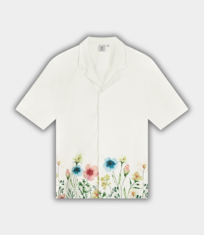 Law of the Sea meadow flower artwork shirt coconut milk LAW-10181-901