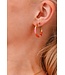 Label Kiki Magenta stone gold earrings KZ1151-GOLD