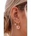 Label Kiki White stone gold earrings KZ1141-GOLD