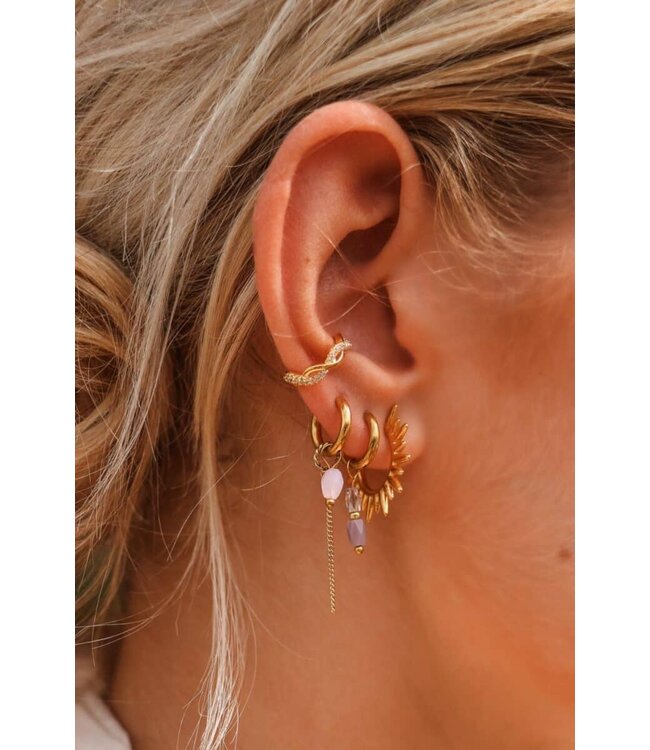 Label Kiki Half sun hoop gold KSH3111-GOLD