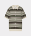 NN.07 Nolan polo cardigan green stripe 2546686694-730