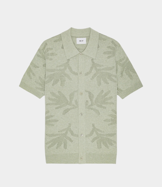 NN.07 NN.07 thor ss cardigan sage green 2546684681-370