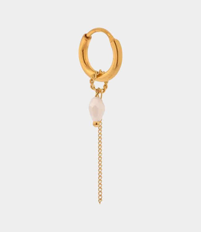 Label Kiki Chain nude drop hoop gold KSH2661-GOLD