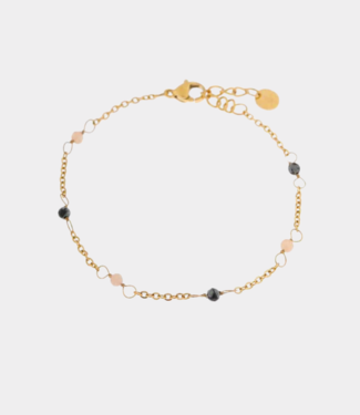 Label Kiki Double dottie black bracelet gold
