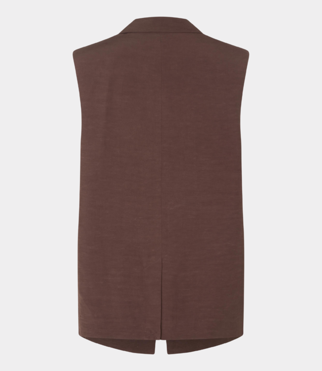 Samsoe Samsoe sathena vest 15630 french roast F25200022-191012TCX
