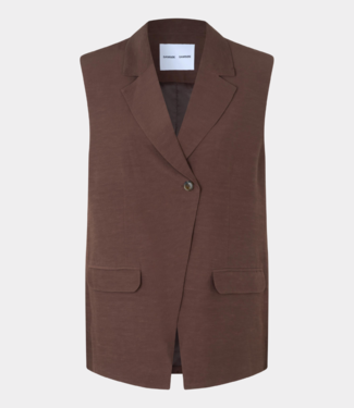 Samsoe Samsoe sathena vest 15630 french roast