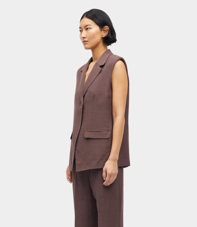 Samsoe Samsoe sathena vest 15630 french roast F25200022-191012TCX