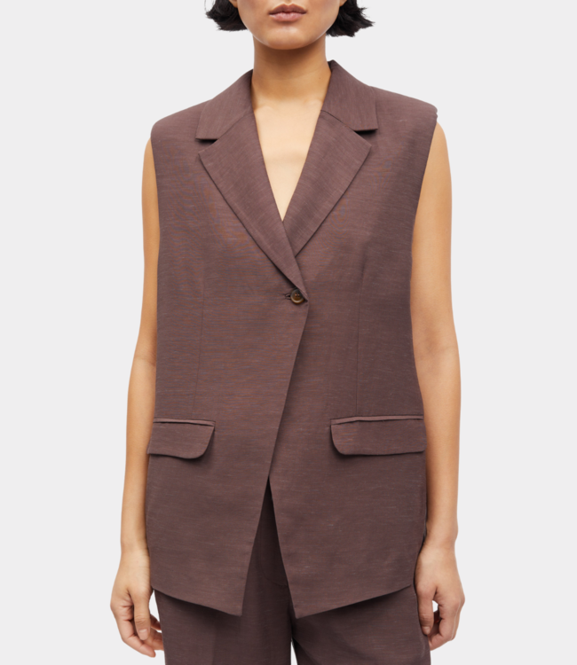 Samsoe Samsoe sathena vest 15630 french roast F25200022-191012TCX