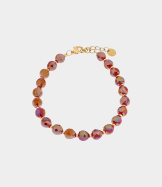 Label Kiki Red crown bracelet gold