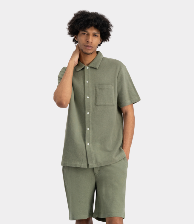 Law of the Sea carpo terry resort shirt vetiver LAW-10164-405