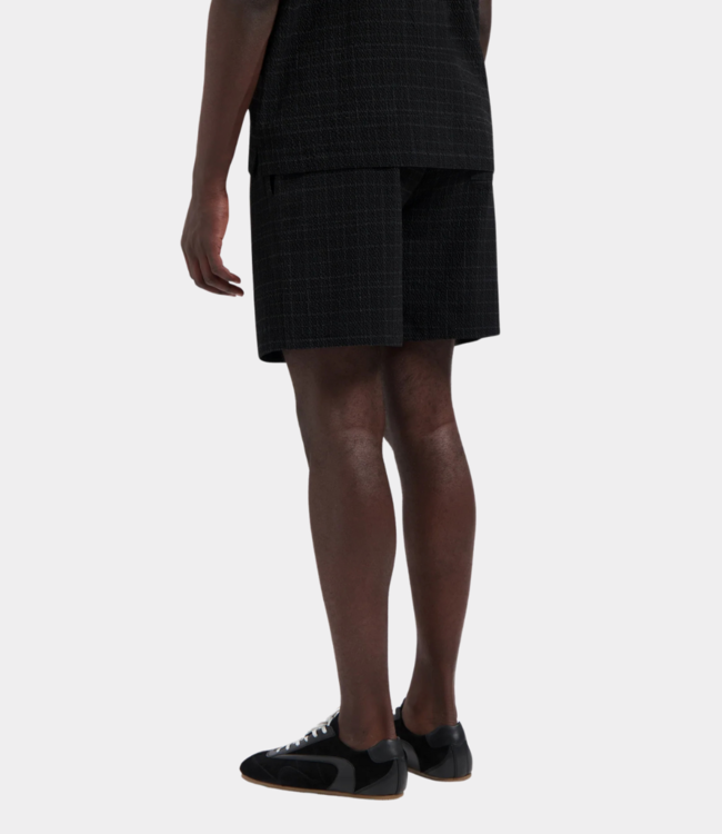Olaf fine check shorts black M210406-BLACK