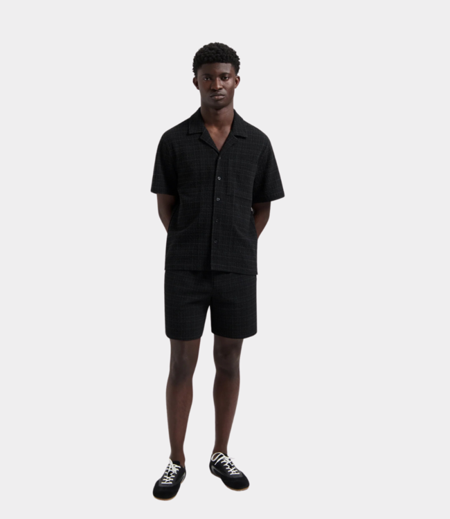 Olaf fine check shorts black M210406-BLACK