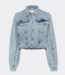 Gestuz Gzdea cropped jacket light blue denim 10910382-107868